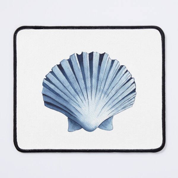 Item preview, Blue scallop sea shell designed and sold by InnaPatiutko.