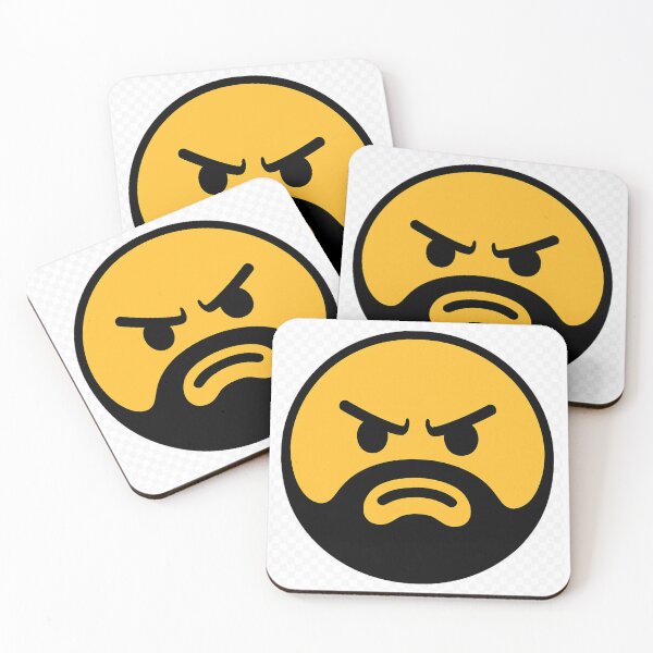 Item preview, Bold Angry Face Emoji Illustration designed and sold by MagicOfPrint.