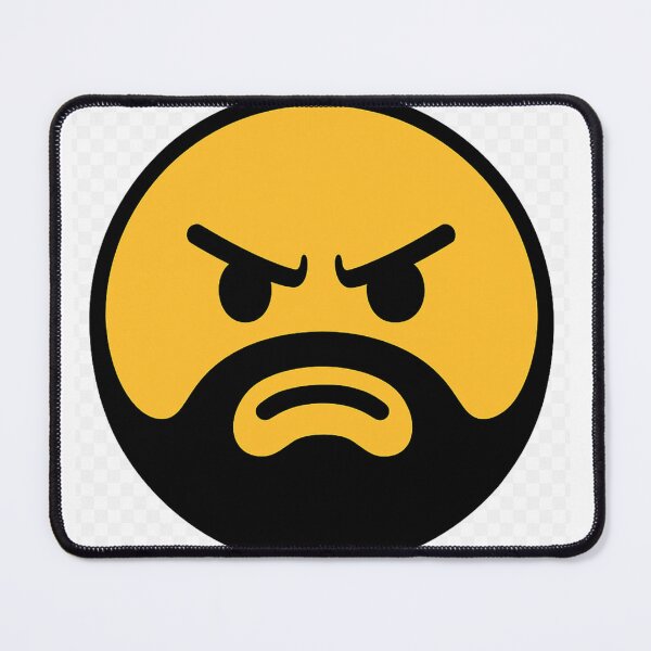 Item preview, Bold Angry Face Emoji Illustration designed and sold by MagicOfPrint.