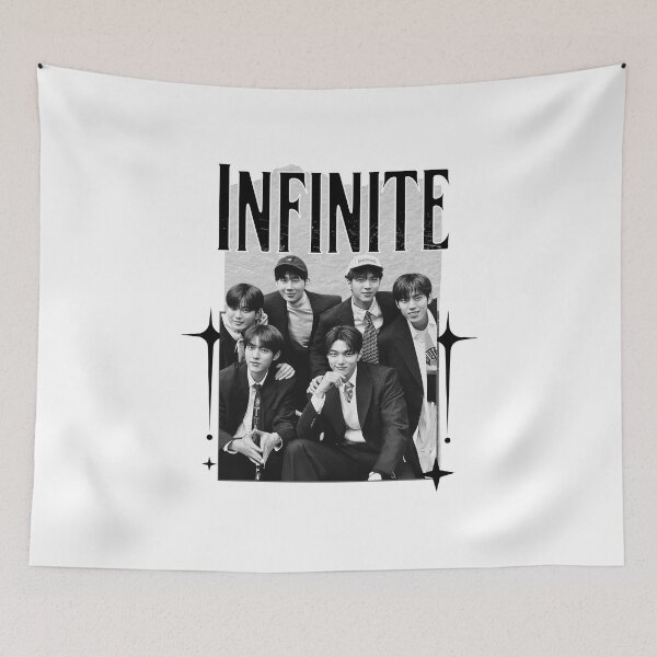 Item preview, Infinite Kpop Boy group Scrapbook Collage Cozy Y2K Vintage Design designed and sold by HELL0WBELLO.