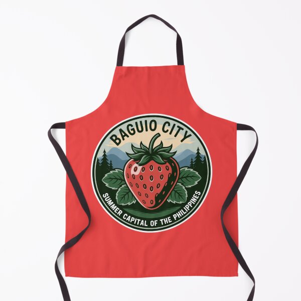 Item preview, Baguio City Strawberry & Pine Trees Badge Sticker – Summer Capital of the Philippines designed and sold by Timeless Design.