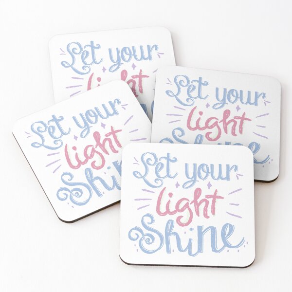 Item preview, Let Your Light Shine – Inspirational Hand Lettering Pastel Typography Design designed and sold by NUSHS.