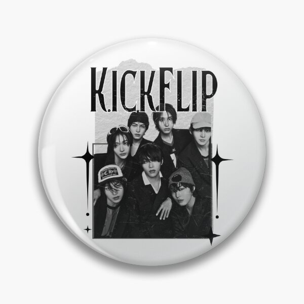Item preview, KickFlip Kpop Boy group Scrapbook Collage Cozy Y2K Vintage Design designed and sold by HELL0WBELLO.