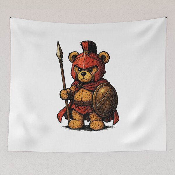 Item preview, Spartan Teddy Bear – Ancient Warrior designed and sold by IronicSmiles.