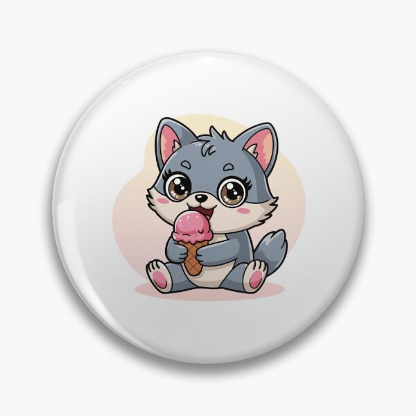 Item preview, wolf eating ice cream designed and sold by Eternalski.