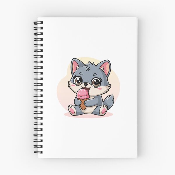 Item preview, wolf eating ice cream designed and sold by Eternalski.