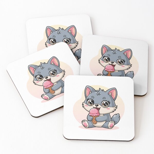 Item preview, wolf eating ice cream designed and sold by Eternalski.