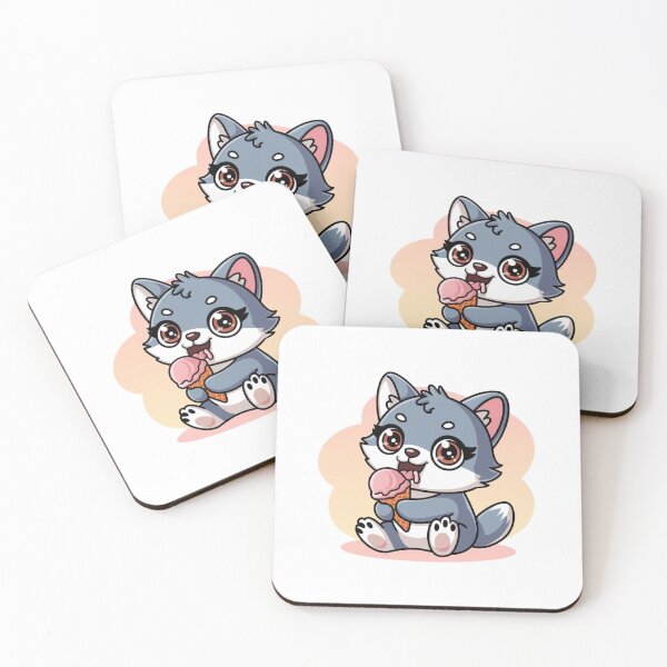 Item preview, wolf eating ice cream designed and sold by Eternalski.