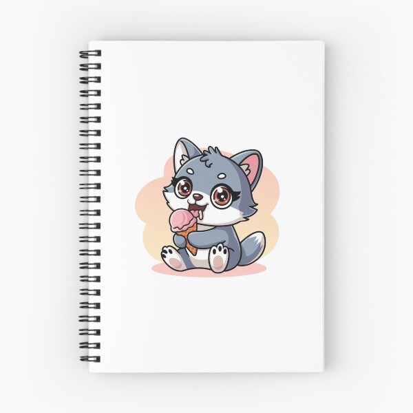 Item preview, wolf eating ice cream designed and sold by Eternalski.