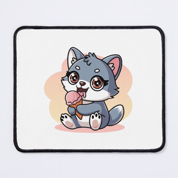 Item preview, wolf eating ice cream designed and sold by Eternalski.