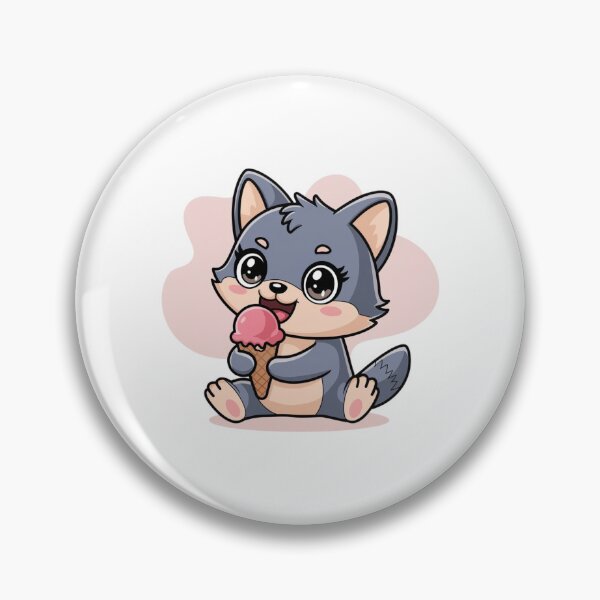 Item preview, wolf eating ice cream designed and sold by Eternalski.