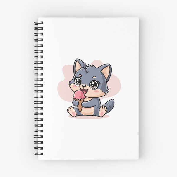 Item preview, wolf eating ice cream designed and sold by Eternalski.