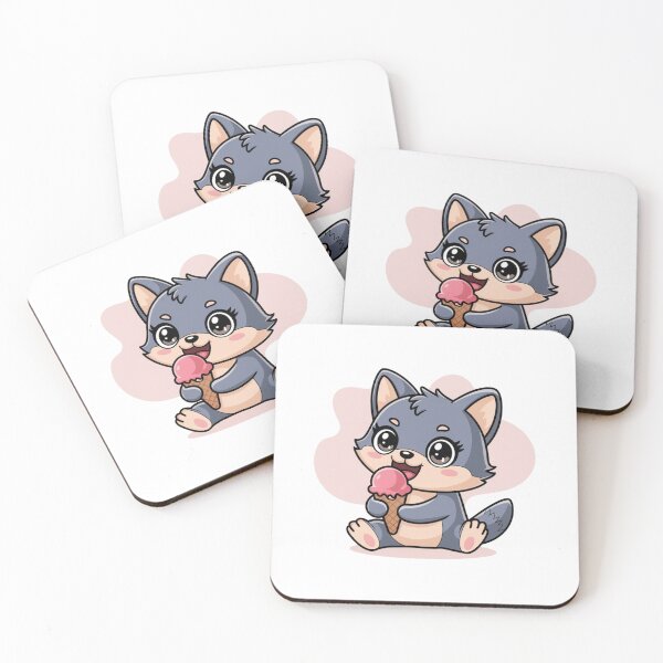 Item preview, wolf eating ice cream designed and sold by Eternalski.