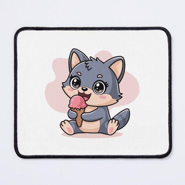 Item preview, wolf eating ice cream designed and sold by Eternalski.