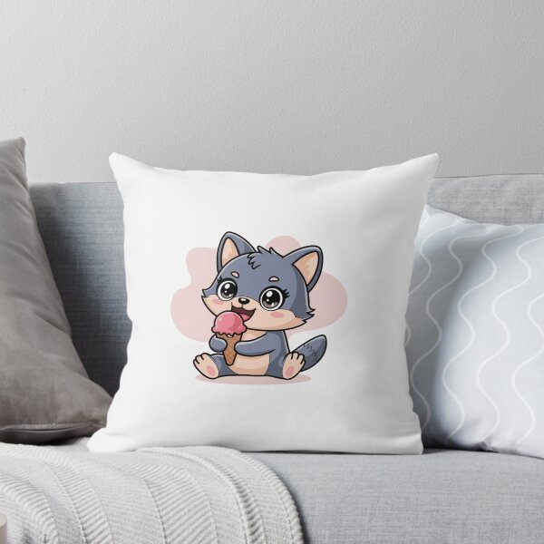 Item preview, wolf eating ice cream designed and sold by Eternalski.