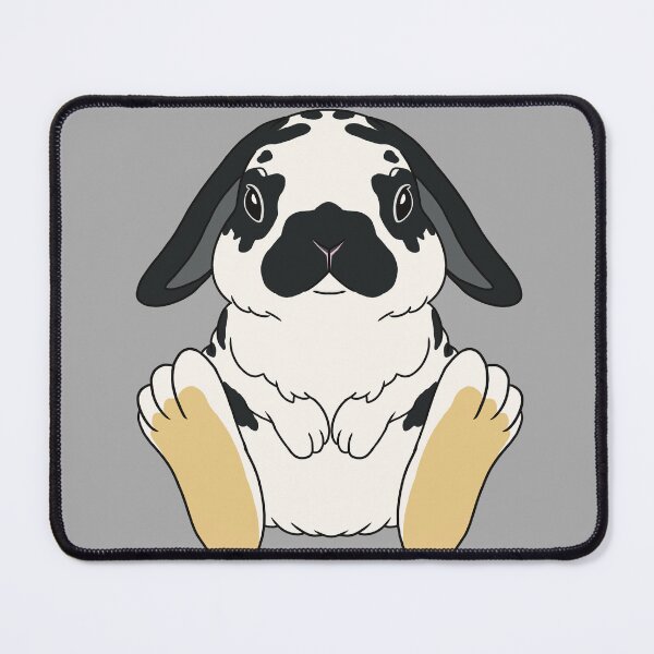 Item preview, Black and White Spotted American Fuzzy Lop Rabbit  designed and sold by tayaan.