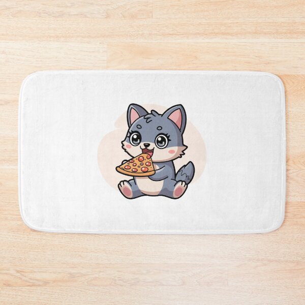 Item preview, wolf eating pizza designed and sold by Eternalski.
