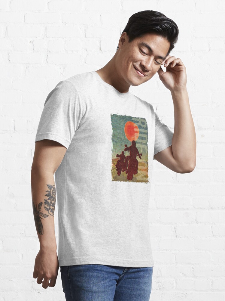 Thumbnail 3 of 7, Essential T-Shirt, Bikers in the sunset designed and sold by Laurent in Long Beach, CA.