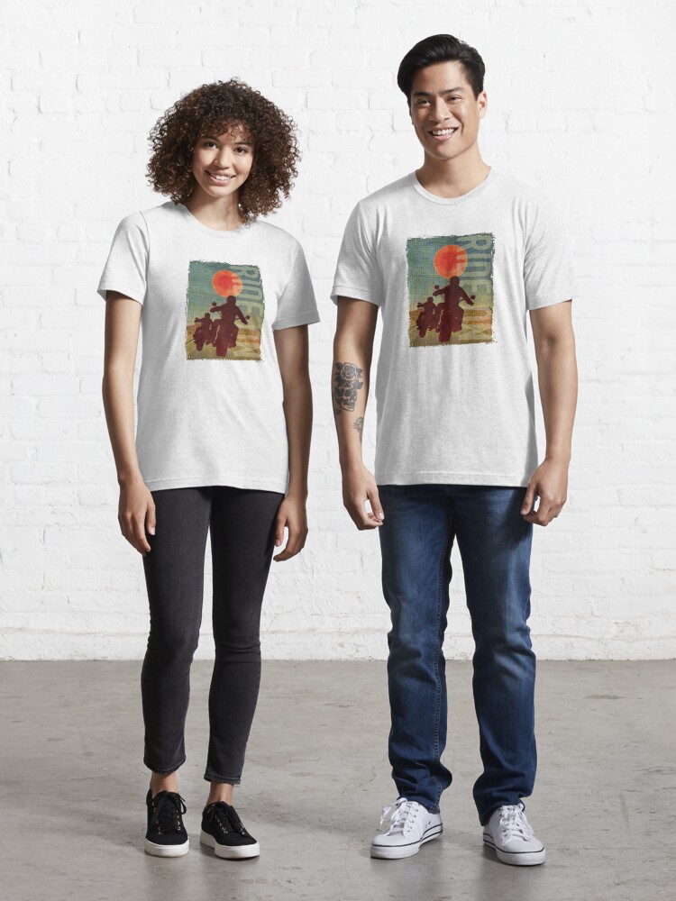 Thumbnail 1 of 7, Essential T-Shirt, Bikers in the sunset designed and sold by Laurent in Long Beach, CA.