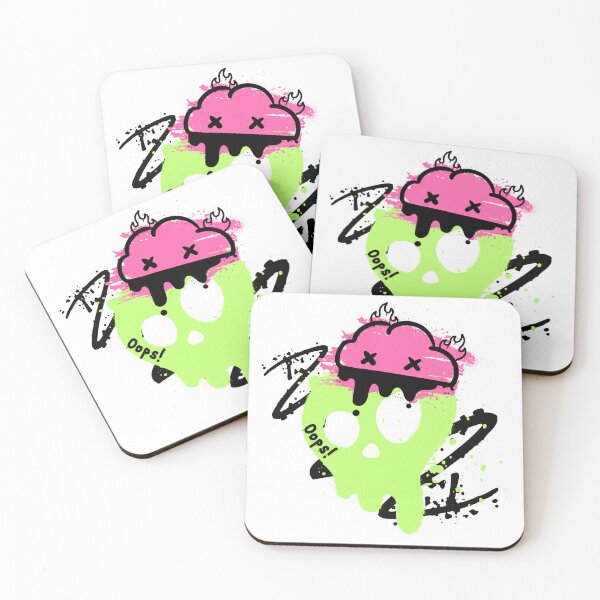 Item preview, Oops! Psychedelic Urban Art with a Melting Skull and Brain designed and sold by Jen-stuffs.