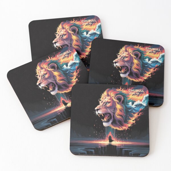 Item preview, Fiery Lion Spirit – Epic Fantasy Warrior and Animal Power Art designed and sold by dortmond.
