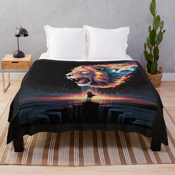 Item preview, Fiery Lion Spirit – Epic Fantasy Warrior and Animal Power Art designed and sold by dortmond.