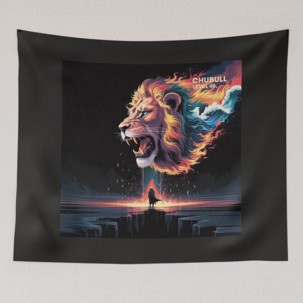 Item preview, Fiery Lion Spirit – Epic Fantasy Warrior and Animal Power Art designed and sold by dortmond.