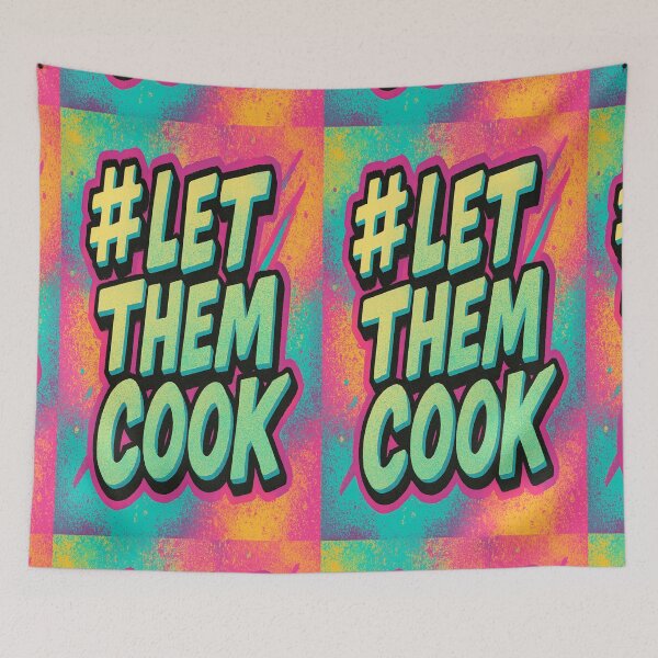 Item preview, Let Them Cook – Funny Meme Slogan for Gen Z & Food Lovers designed and sold by Gazmerch.