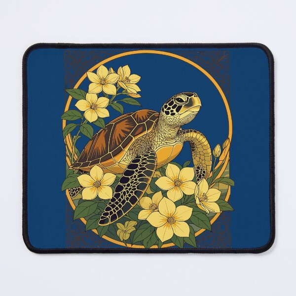 Item preview, Marine Turtle And Yellow Gelsemium Flowers designed and sold by taiche.