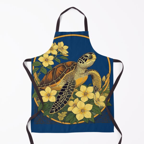 Item preview, Marine Turtle And Yellow Gelsemium Flowers designed and sold by taiche.