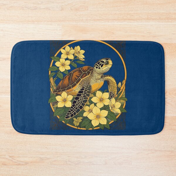 Item preview, Marine Turtle And Yellow Gelsemium Flowers designed and sold by taiche.