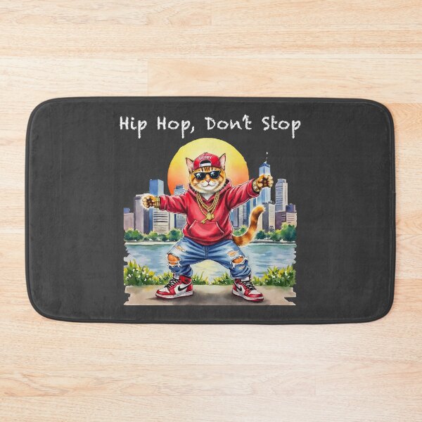 Item preview, Hip Hop Cat Streetwear T-Shirt – Cool Rapper Cat in Urban Style designed and sold by skysshobu.