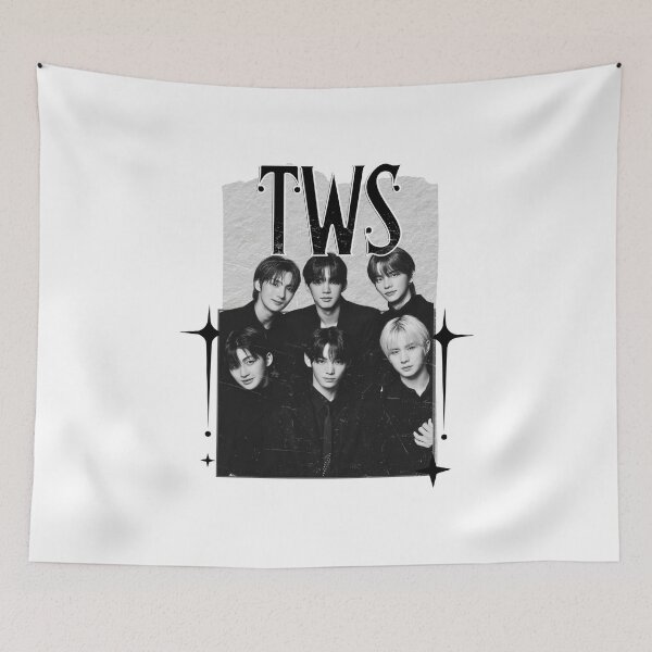 Item preview, TWS K-Pop Boy Group Scrapbook Collage Cozy Y2K Vintage Design designed and sold by HELL0WBELLO.