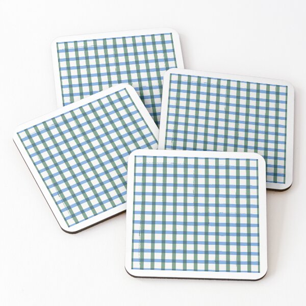Item preview, Checked pattern in green and blue designed and sold by bokasin.