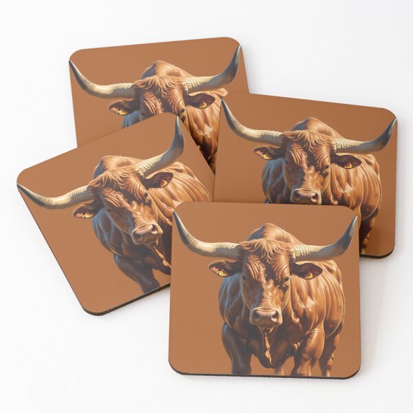 Item preview, Western Spirit – Bold Longhorn Face designed and sold by Art-Design-EM.