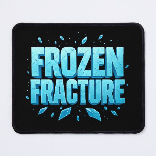Item preview, Frozen Fracture – Shattered Ice Typography Art designed and sold by ArcadiaSilence.