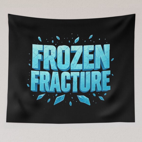 Item preview, Frozen Fracture – Shattered Ice Typography Art designed and sold by ArcadiaSilence.