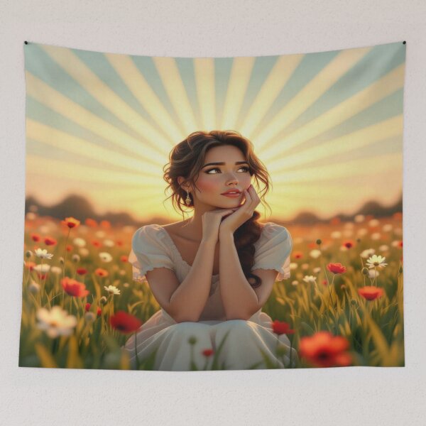 Item preview, Sunlit Reverie – Poppies, Thoughts & the Golden Whisper of Morning designed and sold by FotoworldEdel.