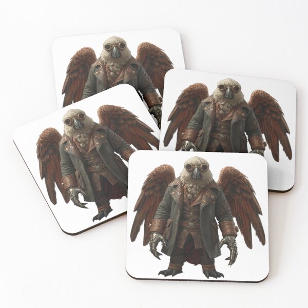 Item preview, Captain Rivetclaw – The Steam-Powered Parrot (no background) designed and sold by PlatyPunk1000.