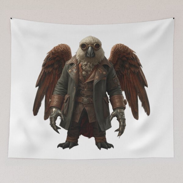 Item preview, Captain Rivetclaw – The Steam-Powered Parrot (no background) designed and sold by PlatyPunk1000.