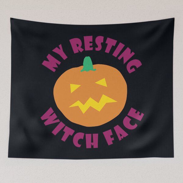 Item preview, My Resting Witch Face - Funny Halloween Pumpkin Print designed and sold by ToluaPrints.