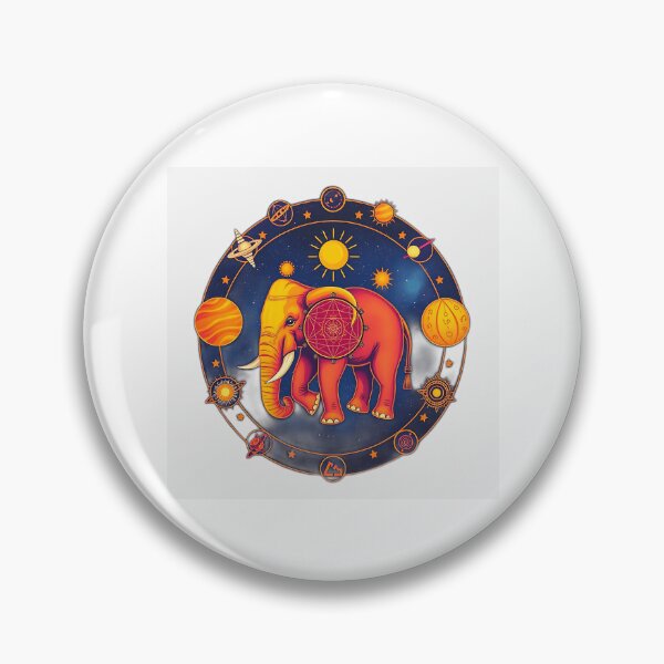 Item preview, Cosmic Elephant and Planetary Symbols designed and sold by sharon1210.