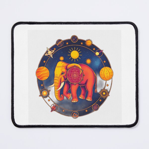 Item preview, Cosmic Elephant and Planetary Symbols designed and sold by sharon1210.