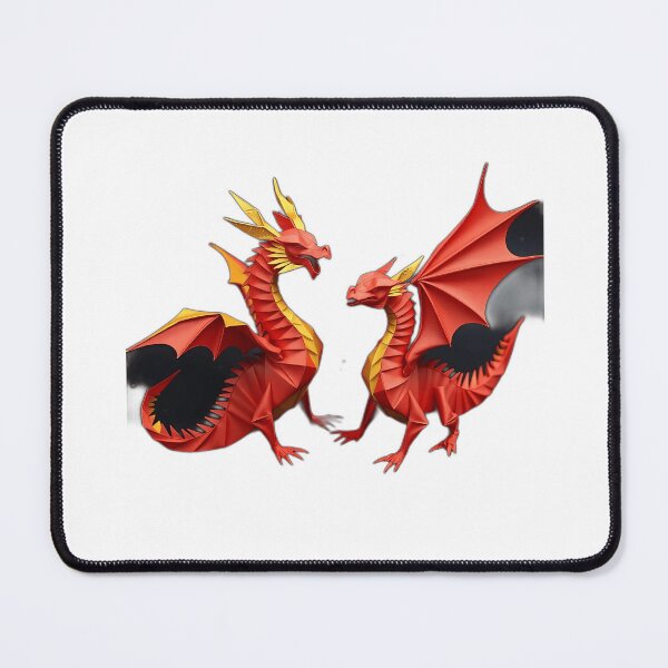 Item preview, Cosmic Origami Dragons in Red and Gold designed and sold by sharon1210.