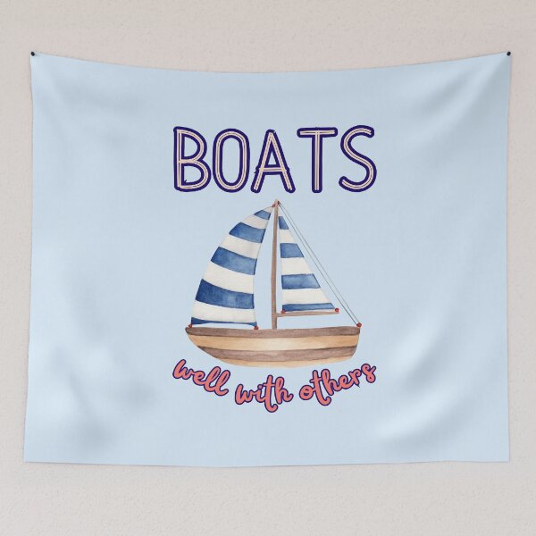 Item preview, Boats Well With Others Sailing Design designed and sold by windwander.
