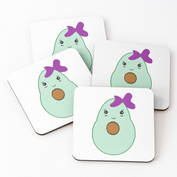 Item preview, Cute Avocado Girl with Purple Bow designed and sold by Yaso studio .