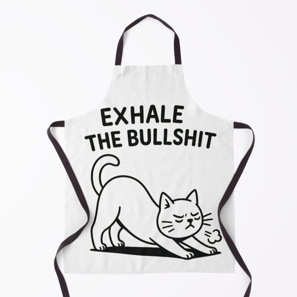 Item preview, Exhale the Bullsh*t – Downward Dog Yoga Cat Design designed and sold by jelonkaa.