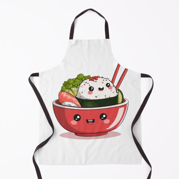 Item preview, Cute Kawaii Sushi Bowl – Japanese Food Cartoon designed and sold by PinkBossStudio.
