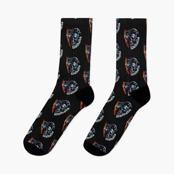Item preview, Valhalla Viking skull with wolf and raven-Viking designed and sold by Zerberus71.