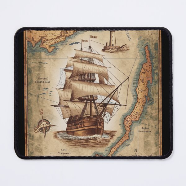 Item preview, Antique Sailing Ship Nautical Chart designed and sold by Shop9999.